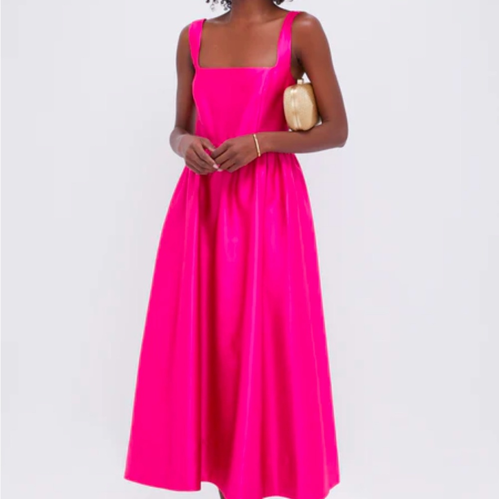 Tuckernuck Hot Pink Dupioni Dress